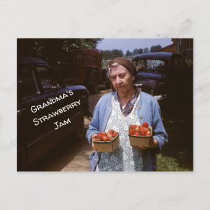 Mormormas jordgubbsrecept Fresh Strawbär Old Vykort