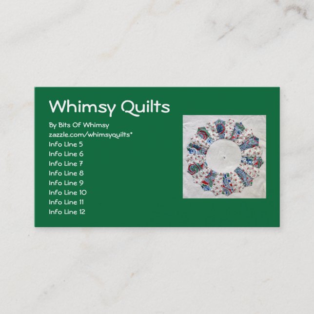 MormorNellies täcke - kvarter #1 Visitkort (Framsida)