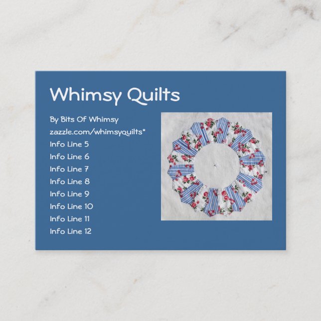 MormorNellies täcke - kvarter #3 Visitkort (Framsida)