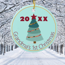 Mormor's 1:a julfoto Ornament