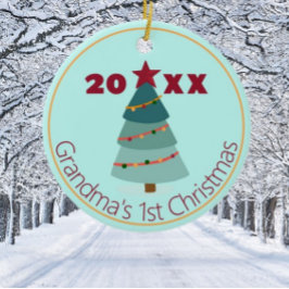 Mormor's 1:a julfoto Ornament