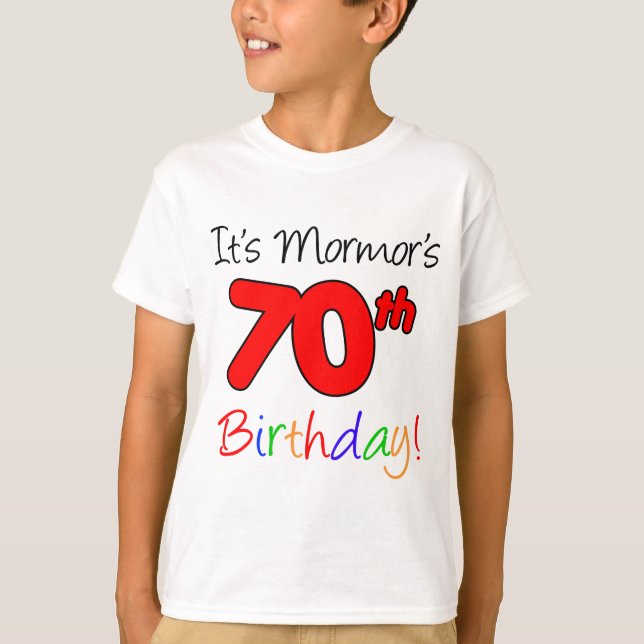 Mormor's 70:e födelsedagen svensk mormor t shirt (Framsida)