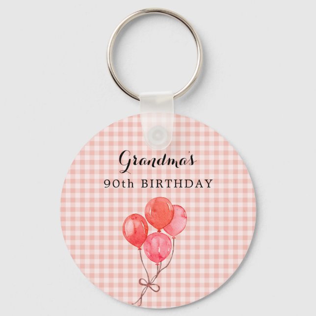 Mormors 90:e födelsedag nyckelring (Framsida)