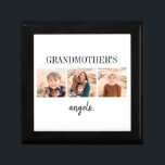 Mormors Änglar Multi-Photo Collage Jewelry Minnesask<br><div class="desc">Anpassningsbar Multi-Photo Collage Jewelry Keepsakbox. Mormor Gift. 3 Foton. Mormors Änglar. Farmor kan bytas till vilken namn som helst.</div>