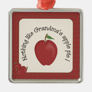 Mormor's Apple Paj Silver Ornament
