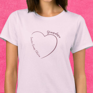 Mormors barnbarns namn hjärta t shirt