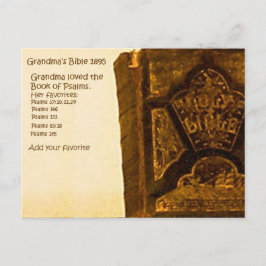 Mormors bibel från 1895 vykort