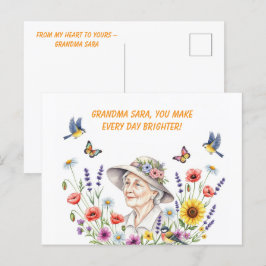 Mormors Blommigt Greeting Card Vykort