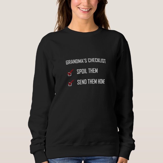 Mormors checklista t shirt (Framsida)