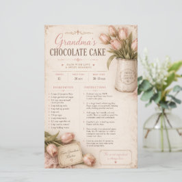 Mormors chokladkakrecept, Retro rosa tulpaner
