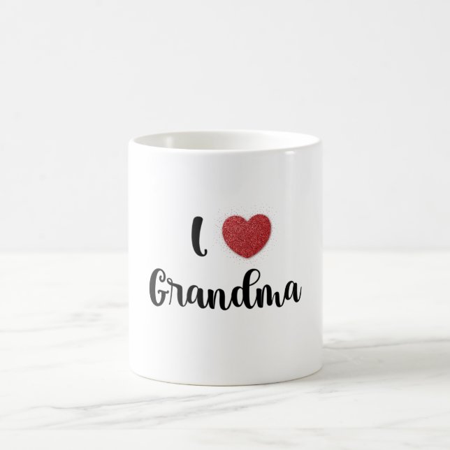 Mormors dag Jag älskar mormor hjärtexplosion prese Kaffemugg (Center)