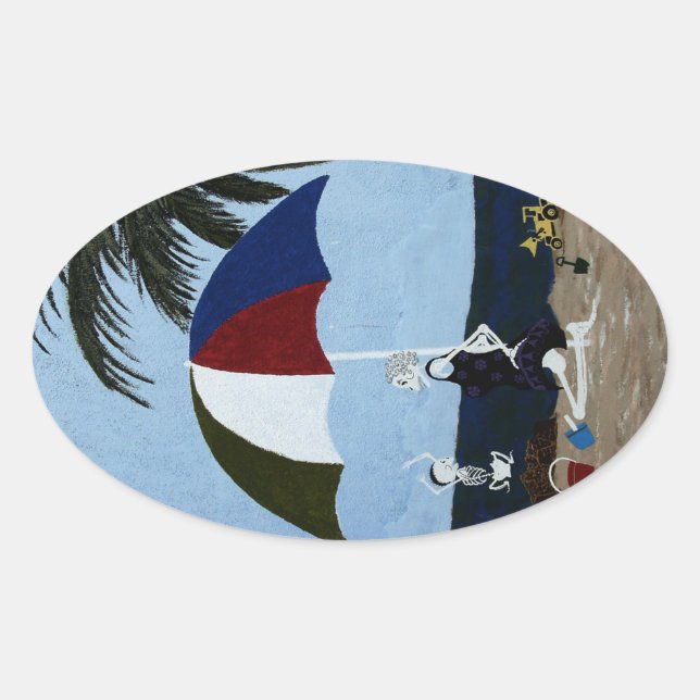 Mormors dag ovalt klistermärke (Framsida)