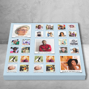 Mormors familjefoto collage canvastryck