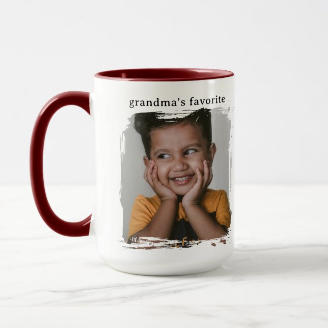Mormors Favorit Personlig Fotokopp  Mugg (Vänster)