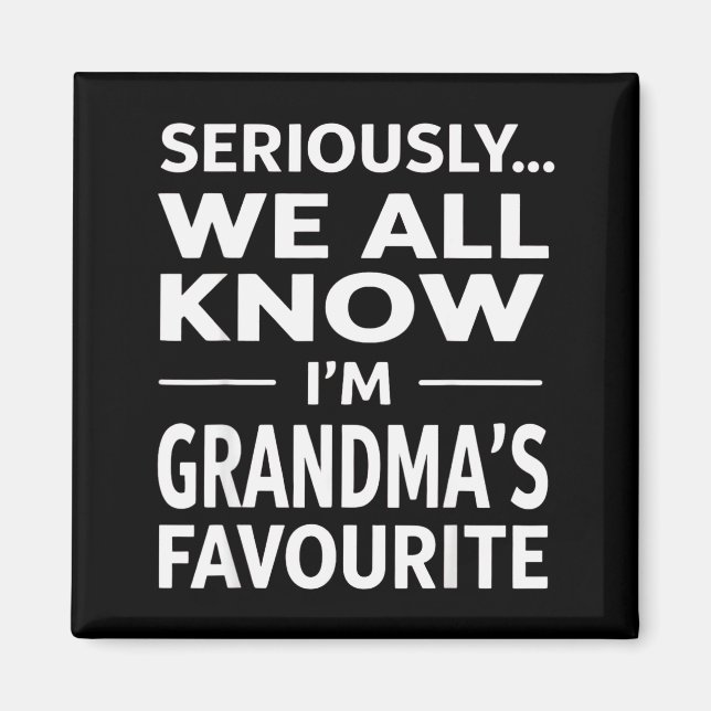Mormors Favoritbarnbarn Humor  Magnet (Framsidan)