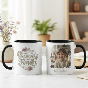 Mormors favoritbarnbarns fotopresent mugg