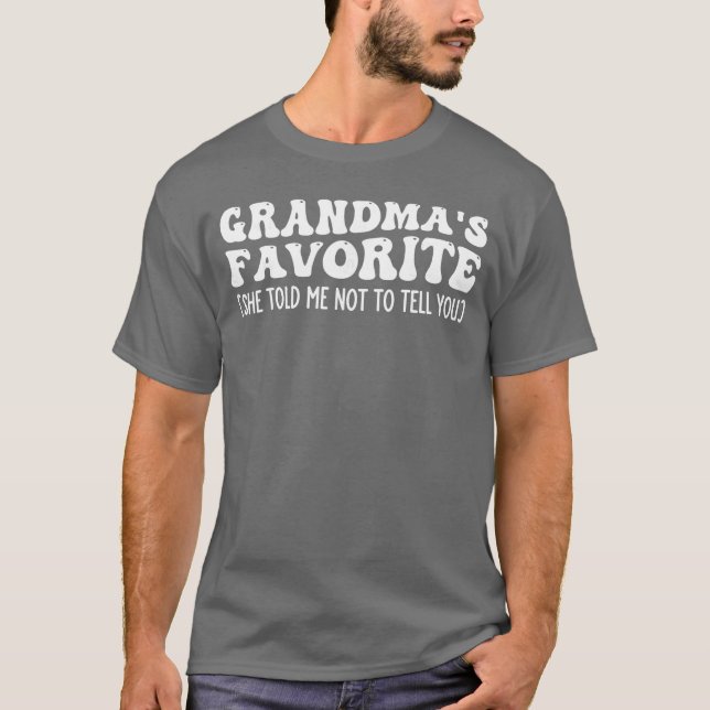 Mormors Favoritbarnsondotter Barnbarnsson Barnbarn T Shirt (Framsida)