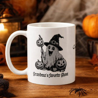 Mormors Favoritspöke Halloween Barn Namn Kaffemugg