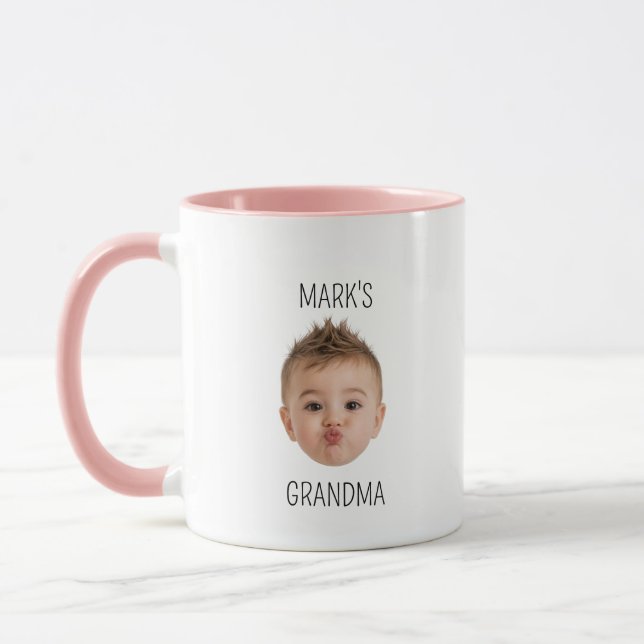 Mormors födelsedag, bebis ansikte pappa present, a mugg (Vänster)