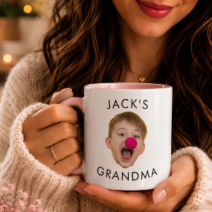Mormors födelsedag, bebis ansikte pappas present, mugg