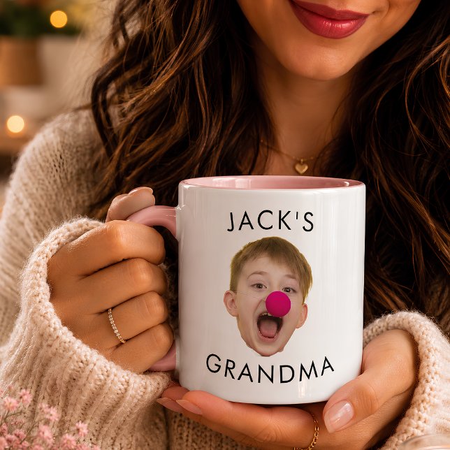 Mormors födelsedag, bebis ansikte pappas present,  mugg (Skapare uppladdad)