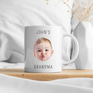 Mormors födelsedag, bebis ansikte pappas present, mugg
