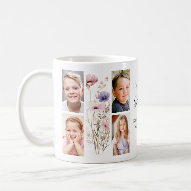 Mormors fotokollage  kaffemugg (Vänster)