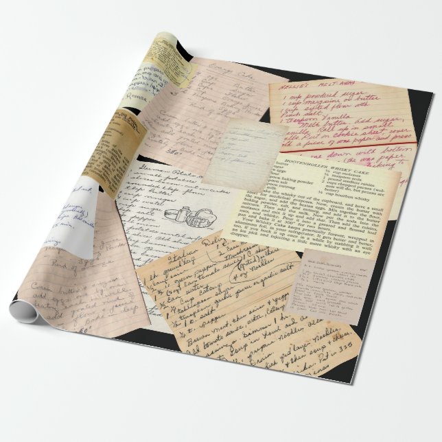 Mormors gamla recept  Inpackningspapper Presentpapper (Utrullad)