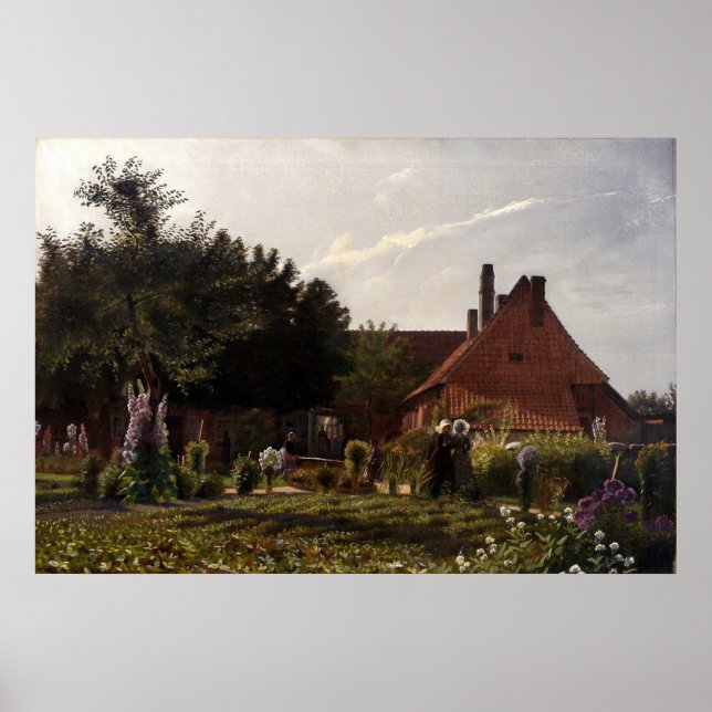Mormor's Garden - Kristian Zahrtmann - c1869 Poster (Framsidan)