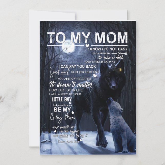 Mormors gåvor | Brev till min mamma Kärlek från so Inbjudningar (Framsida)