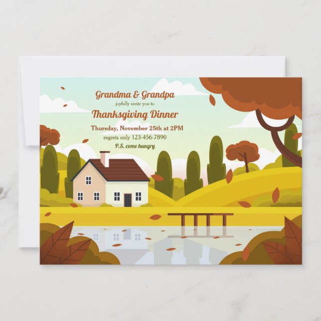 Mormors hus vi gå inbjudningar (Framsida)