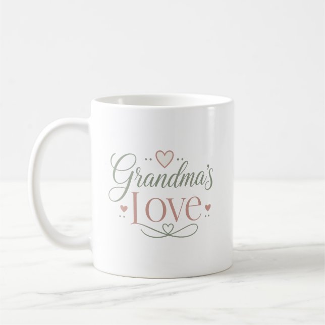 Mormors kärlek Elegant familjecitat Kaffemugg (Vänster)