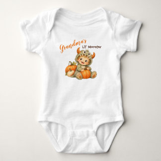 Mormors Lil Monster Söt Halloween Bebis T Shirt