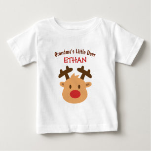 Mormors lilla hjort, söt rödnosad ren t shirt
