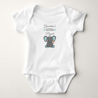 Mormors lilla jordnöt blå baby elefant t shirt