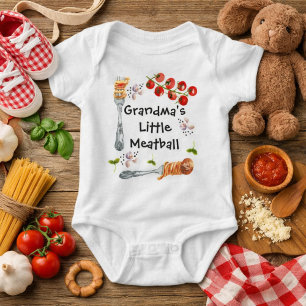 Mormors lilla köttbulle roliga babypresent för bab t shirt