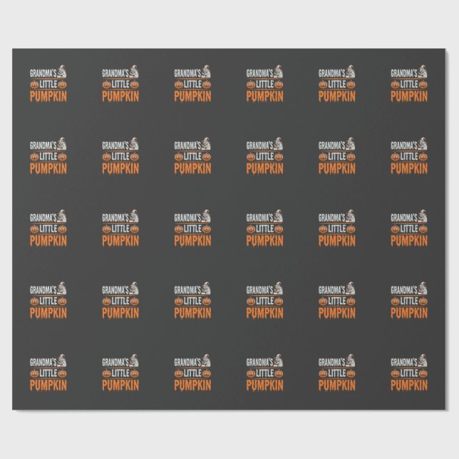Mormors lilla pumpa Halloween-häxa design Presentpapper (Platt)