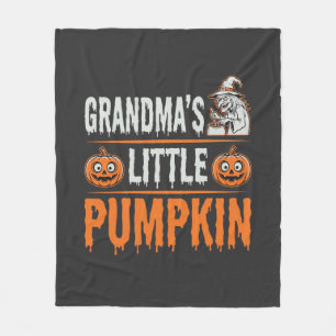 Mormors lilla pumpa Halloween-häxdesign Fleecefilt