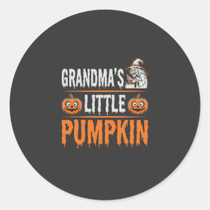 Mormors lilla pumpa Halloween-häxdesign Runt Klistermärke