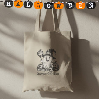 Mormors lilla spöke Vintage Halloween Tygkasse