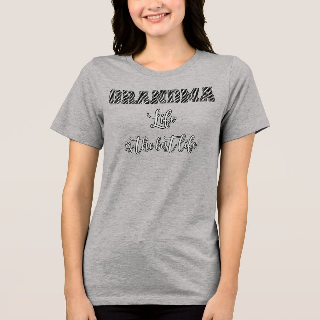 Mormors liv är det bästa livet t shirt (Framsida)