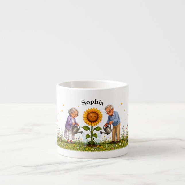 Mormors och morfars lilla solskens kaffemugg espressomugg (Framsidan)
