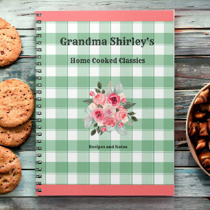 Mormors Recept Country Gingham Bondgård Anteckningsbok
