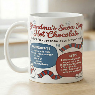 Mormors Snödags Varm Choklad, Mysig Vinterrecept Kaffemugg