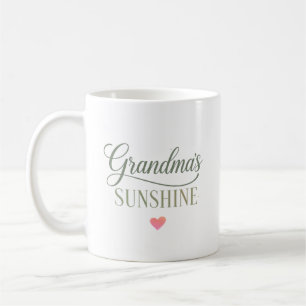 Mormors solsken varmhjärtade gåva kaffemugg