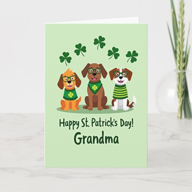 Mormors St Patricks Hundkort Kort (Framsida)