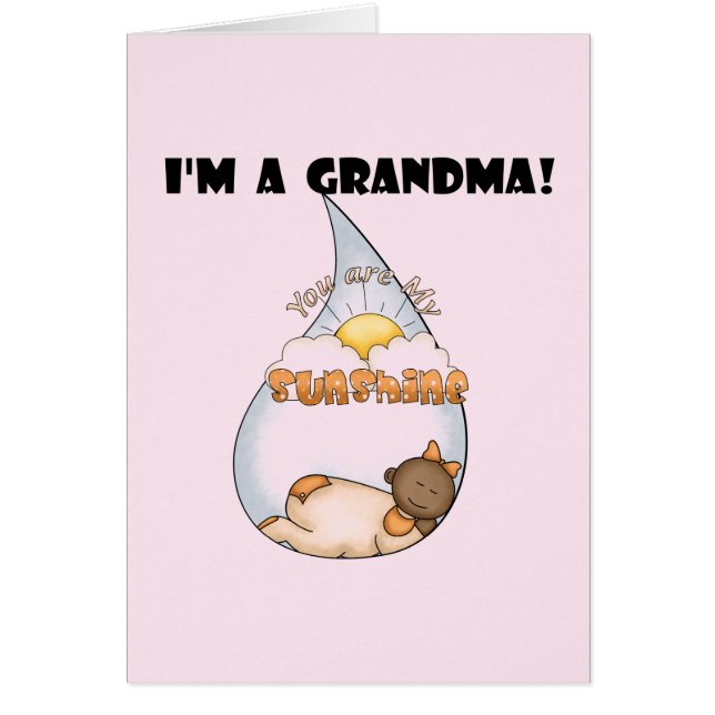 Mormor's Sunshine-African American Girl Hälsningskort (Framsidan)