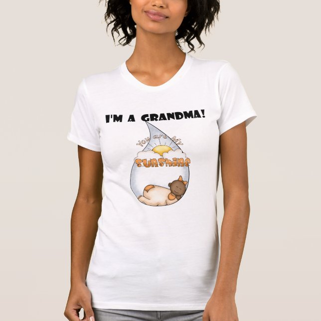 Mormor's Sunshine-African American Girl T Shirt (Framsida)