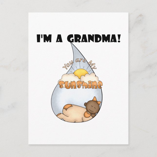 Mormor's Sunshine-African American Girl Vykort (Framsida)