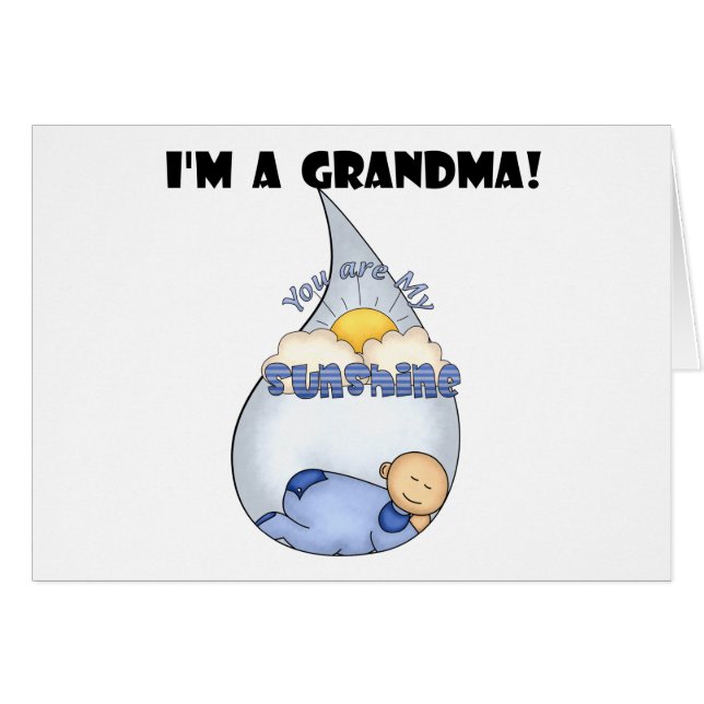 Mormor's Sunshine-Boy T-shirts and Gifts Hälsningskort (Framsidan Horizontal)